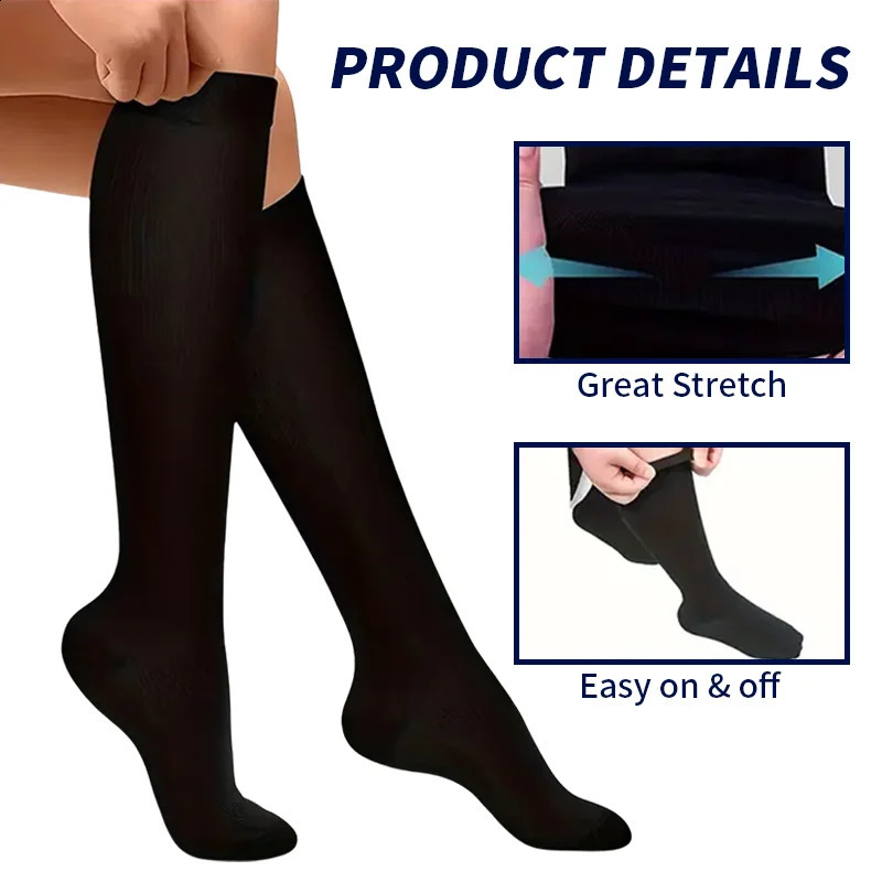 4 pairs compression socks for men and women for running cycling yoga and travel mid-calf socks 260130