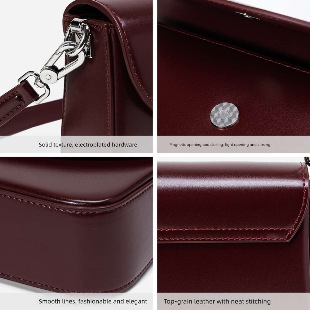 Luxury Shoulder Bags Totes Trendy Fashion Korean Version Versatile Commuter Crossbody Handbag Single Genuine Leather Women S Simple Small Square Bag S