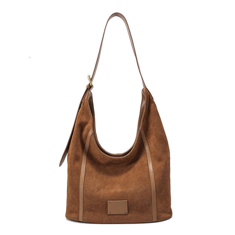 Luxury Shoulder Bags Totes Hobo Cross Border New Large Capacity Single Women S Genuine Leather Vintage Fashion Matte Cowhide Casual Commuter Tote Bag 