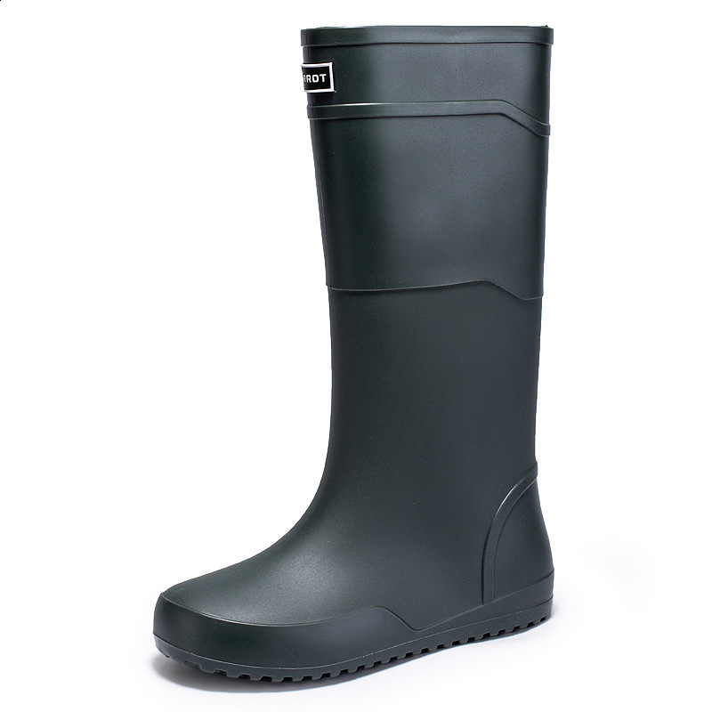 Rain Boots Mens Outdoor Boots Anti-Slip Overshoes Fashion Mens Tall Fishing Rain Boots Water Shoes Lightweight Planting Rubber 240607