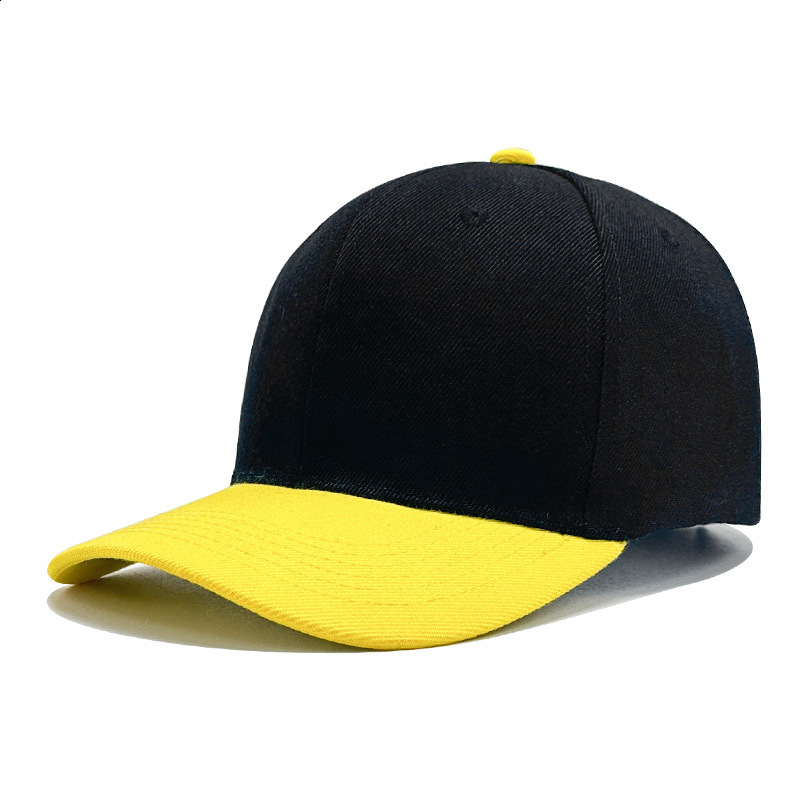Two-tone baseball cap available in multiple colors unisex outdoor running cap hard-brimmed stylish hat with embroidery201105