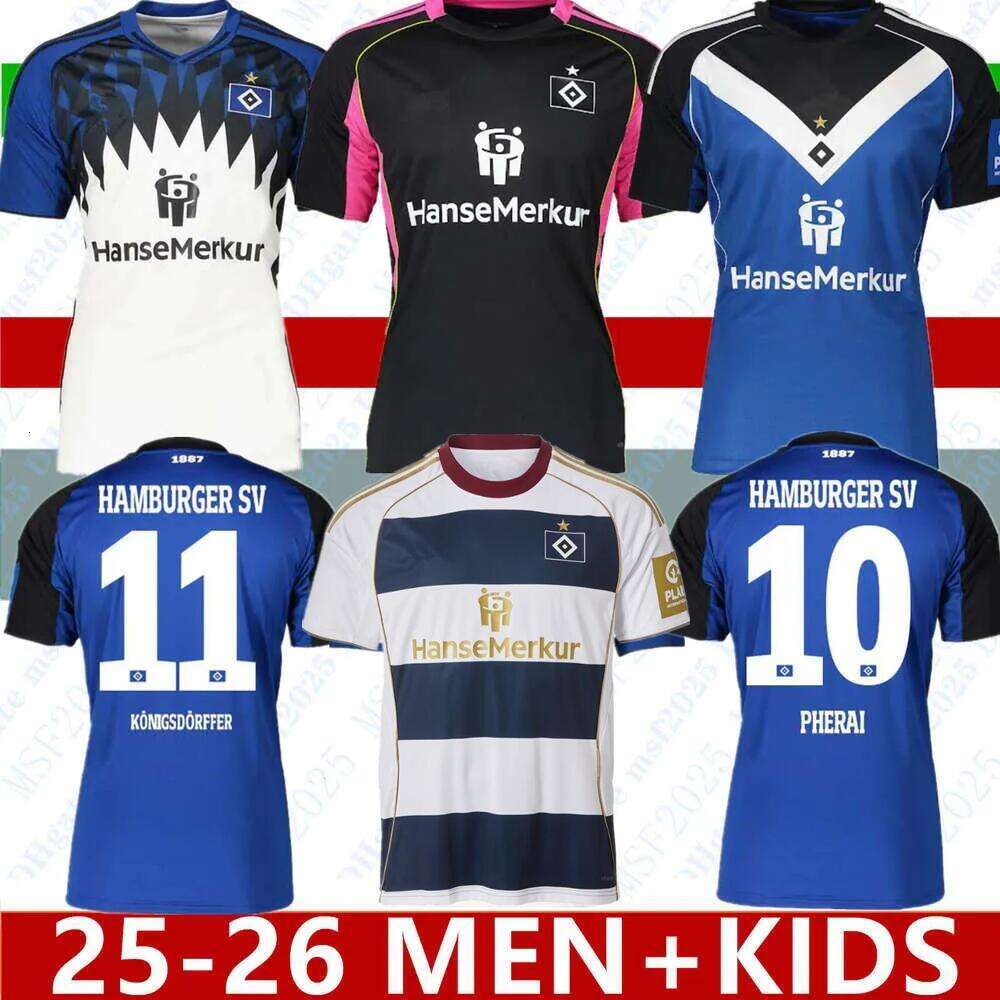 Special 2025 2026 Hamburg SV Football Jersey VAGNOMAN ONANA Retro 83 84 Away Jersey LEIBOLD REIS DUDZIAK 25 26 HSV Mens Childrens kit Set Football Shirt Uniforms 888
