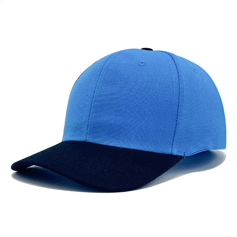 Two-tone baseball cap available in multiple colors unisex outdoor running cap hard-brimmed stylish hat with embroidery201105