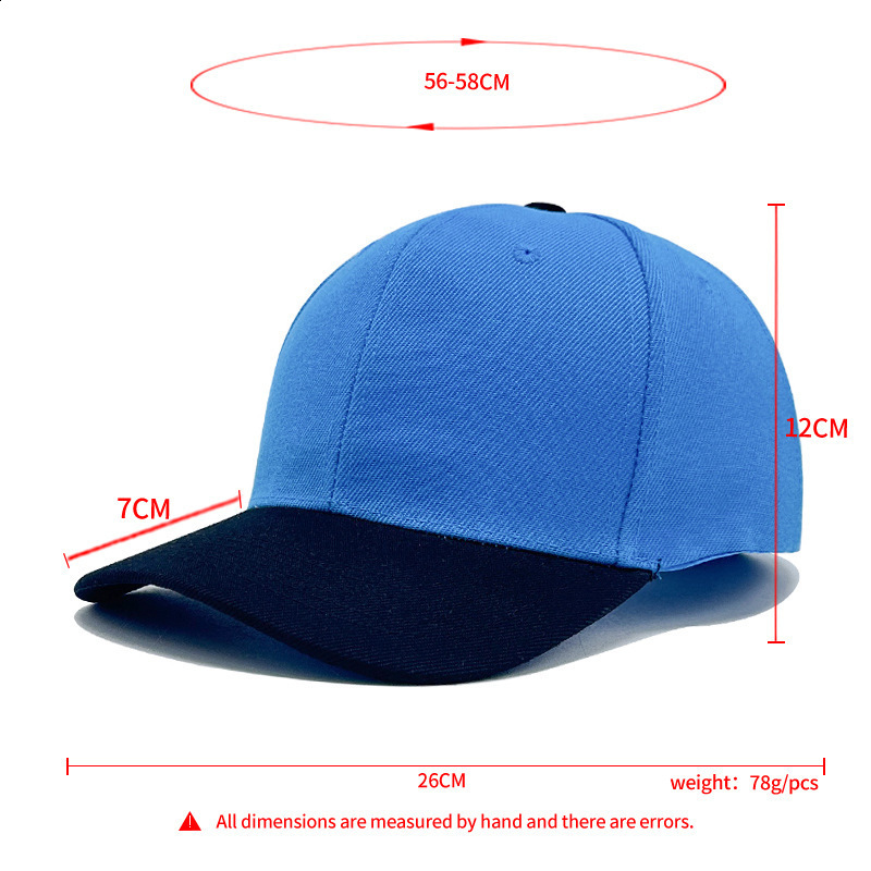 Two-tone baseball cap available in multiple colors unisex outdoor running cap hard-brimmed stylish hat with embroidery201105