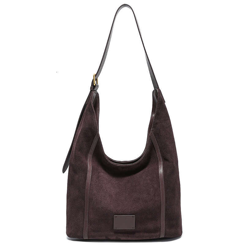 Luxury Shoulder Bags Totes Hobo Cross Border New Large Capacity Single Women S Genuine Leather Vintage Fashion Matte Cowhide Casual Commuter Tote Bag 