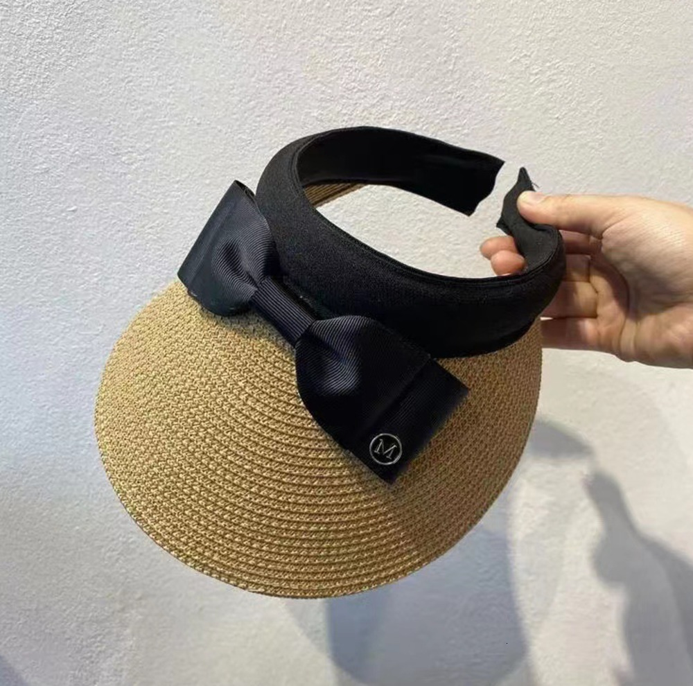 Wide Brim Hats Summer For Women Straw Hat Snapback Kpop Visors Beach Empty Top Outdoor Fashion Designer Ladies Sunhats