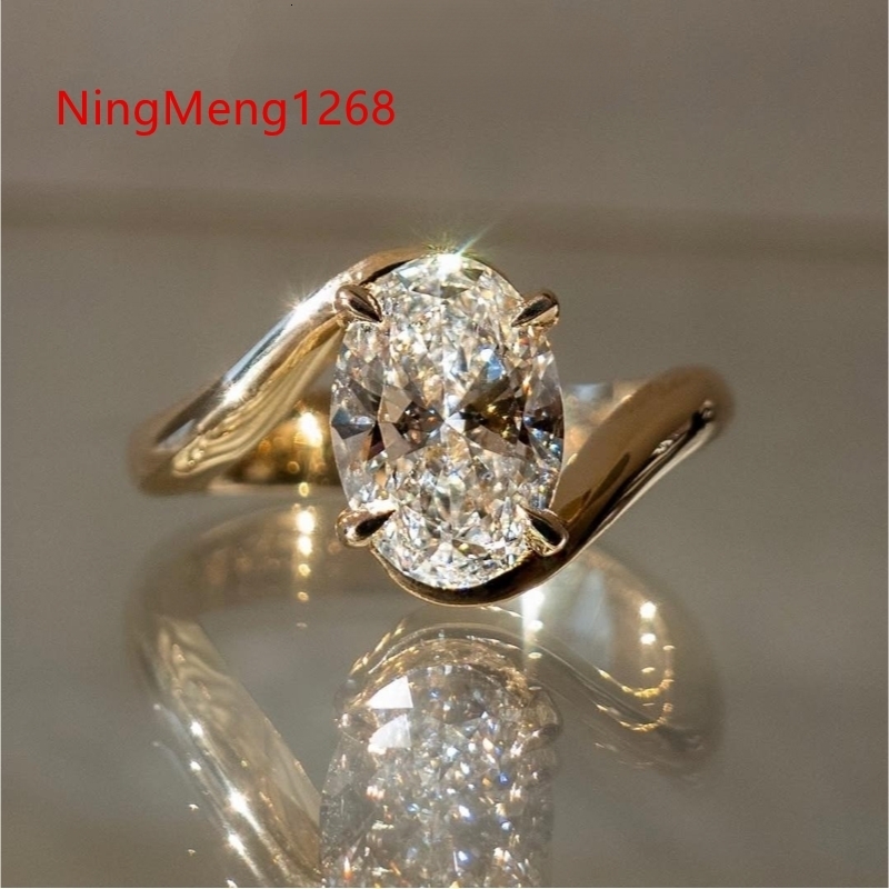14K VVS D Color Solid Gold Synthetic Diamond Rings Igi Certified Cvd Hpht Created Diamond Engagement Lab Grown Diamond Ring