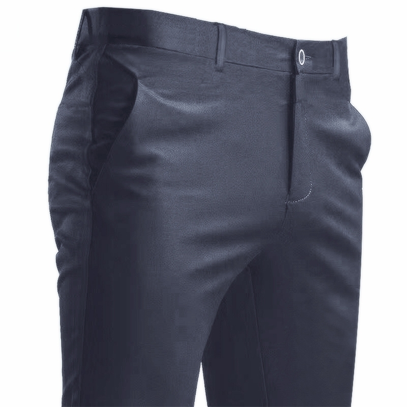 Mens Suit Pants Stretch Smart Casual Trousers Pocket Solid Color Straight Wearable Full Length Home Work Black Dress Pants 260327