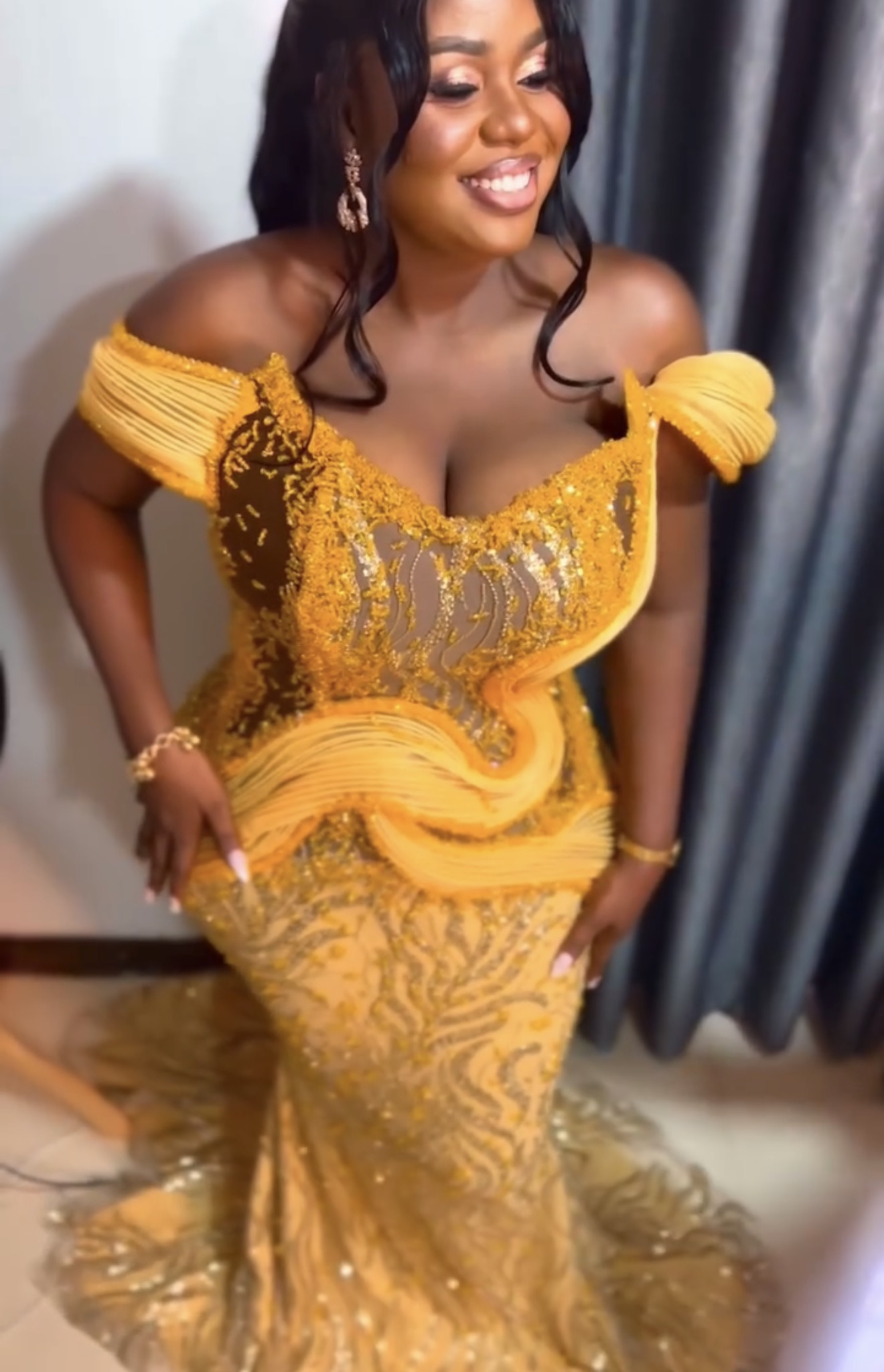 Aso Ebi Yellow Mermaid Prom Dresses 2026 Beaded Crystals Illusion Sequined Evening Formal Party Second Birthday Engagement Gowns Dress For Special Occ
