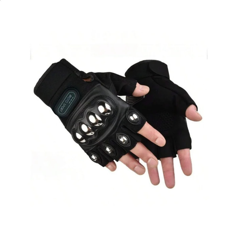 Tactical Gloves Steel Safety Outdoor Cycling Equipment Brass Knuckle Motorcycle Powersports Racing Bicycle Self Defence For Man 260207
