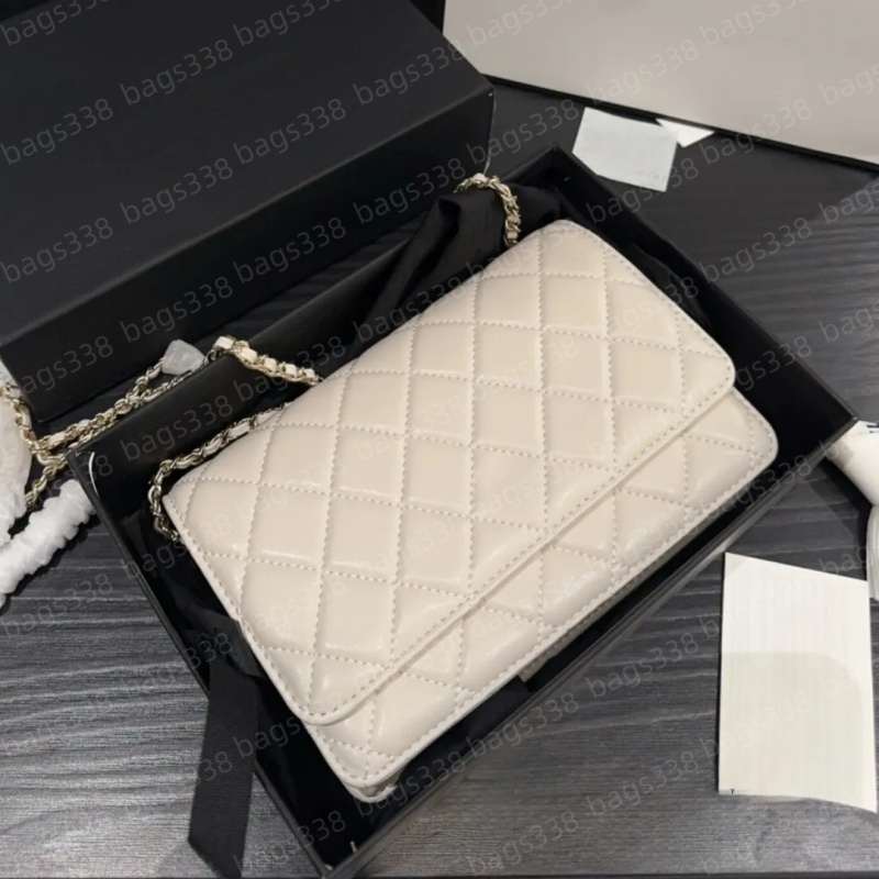Top designer crossbody bag ladies small handle tote bags handbag chain strap leather quality casual refined diamond lattice burgundy caviar women flap shoulder