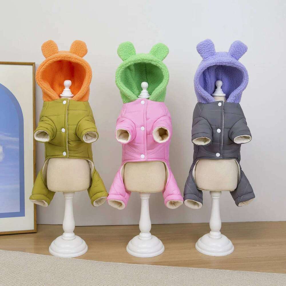 Famous brand PC Lot Winter Pet Clothes Super Warm Dog Jumpsuit Small Dogs Down Jacket Coat with Hoodies Puppy Overall pupakaIK