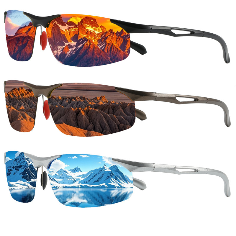 irregular Sunglasses Y2K Dustproof Glasses Sports Outdoor Fishing Colorful Sunglasses Anti-Uv Bicycle