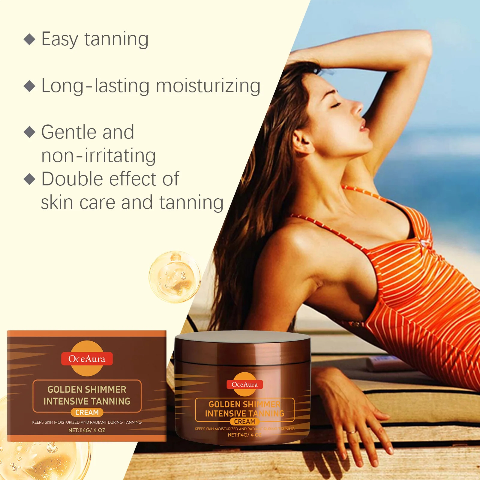 Tanning Accelerator Gel Natural Lasting Self Solarium Sunless Tanner Body Face Glow Bronzer Nourishing Intensive Tanning Cream 260206