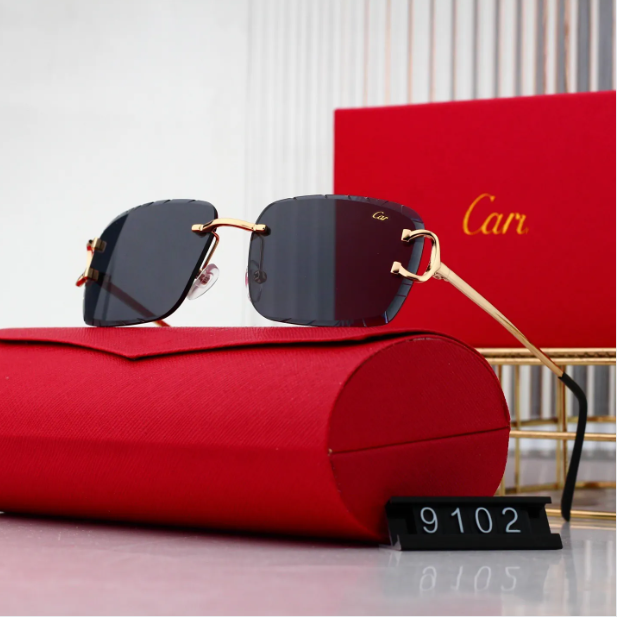 Designer Sunglasses Women Trend Frameless Curved Surface Lens Glasses Women's Luxury sun glasses