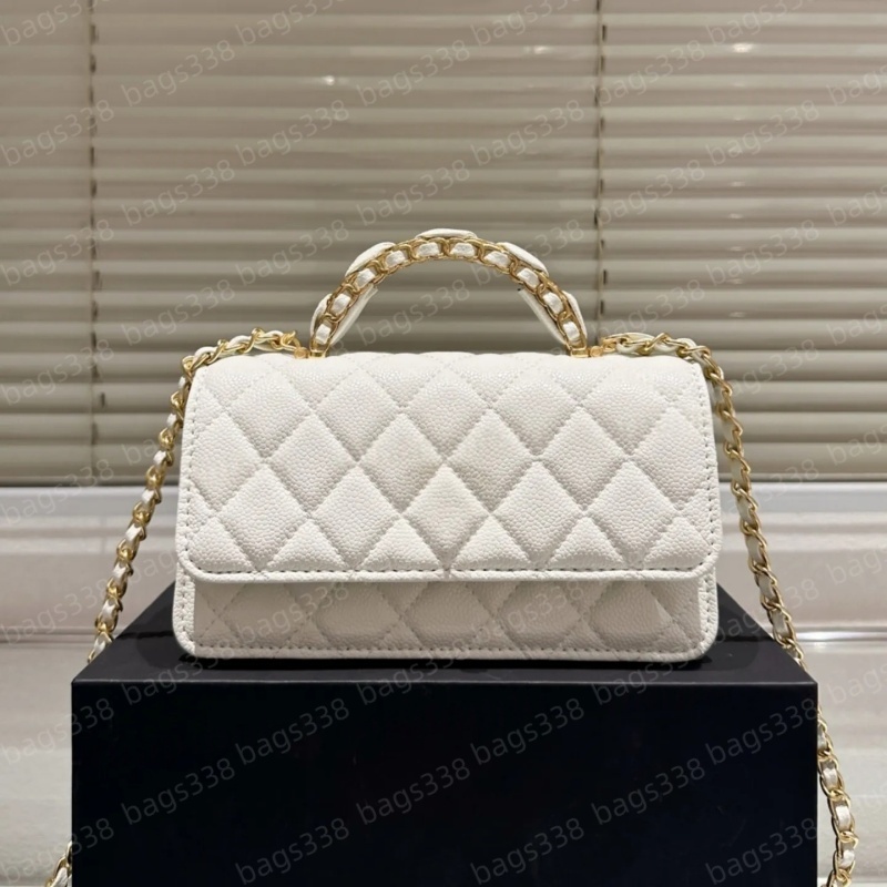 Top designer crossbody bags ladies small handle tote bag chain strap quality leather casual refined diamond lattice caviar flap shoulder women handbag