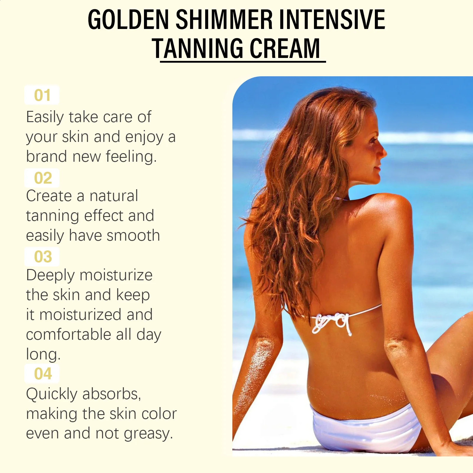 Tanning Accelerator Gel Natural Lasting Self Solarium Sunless Tanner Body Face Glow Bronzer Nourishing Intensive Tanning Cream 260206