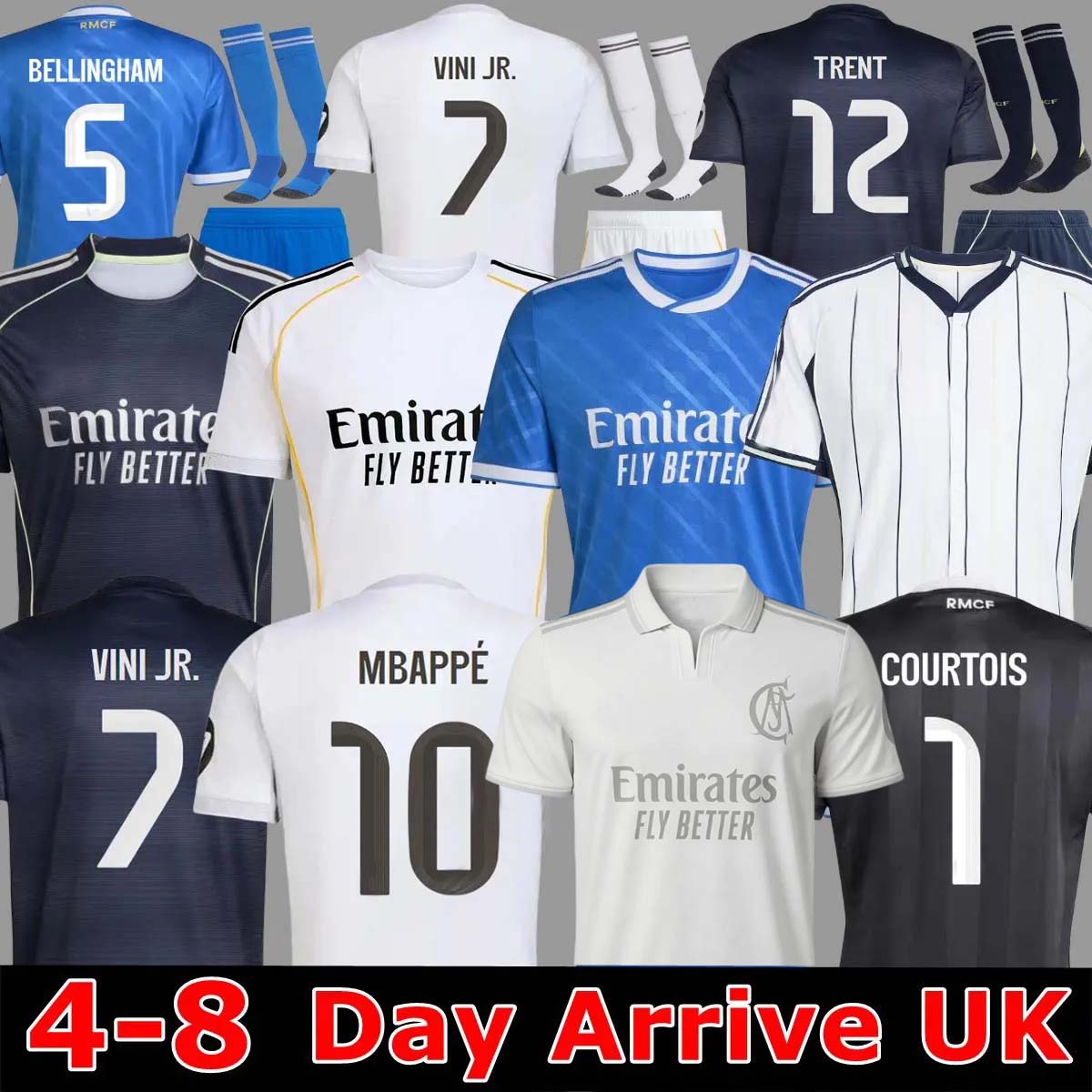 2025 2026 soccer jerseys 25 26 Real 4Th MadriDS football shirt TRENT Mbappe MASTANTUONO VALVERDE Fourth camiseta men kids uniforms VINI JR BELLINGHAM CARVAJAL