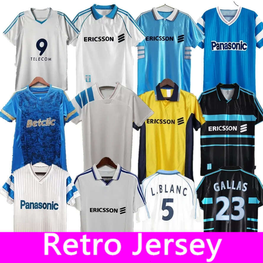 Maillot de foot soccer jerseys Sweatshirt 1990 1991 1998 1999 2003 2004 Marseilles retro jersey PIRES vintage Football Shirt Sportswear