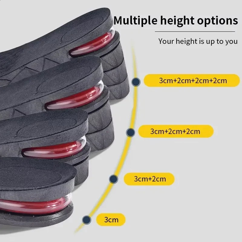 Height Increase Insole Adjustable Height Insole Height Increasing Shoe Inserts Air Cushion Shock Absorbing Shoe Pads 3/5/7/9cm 260124