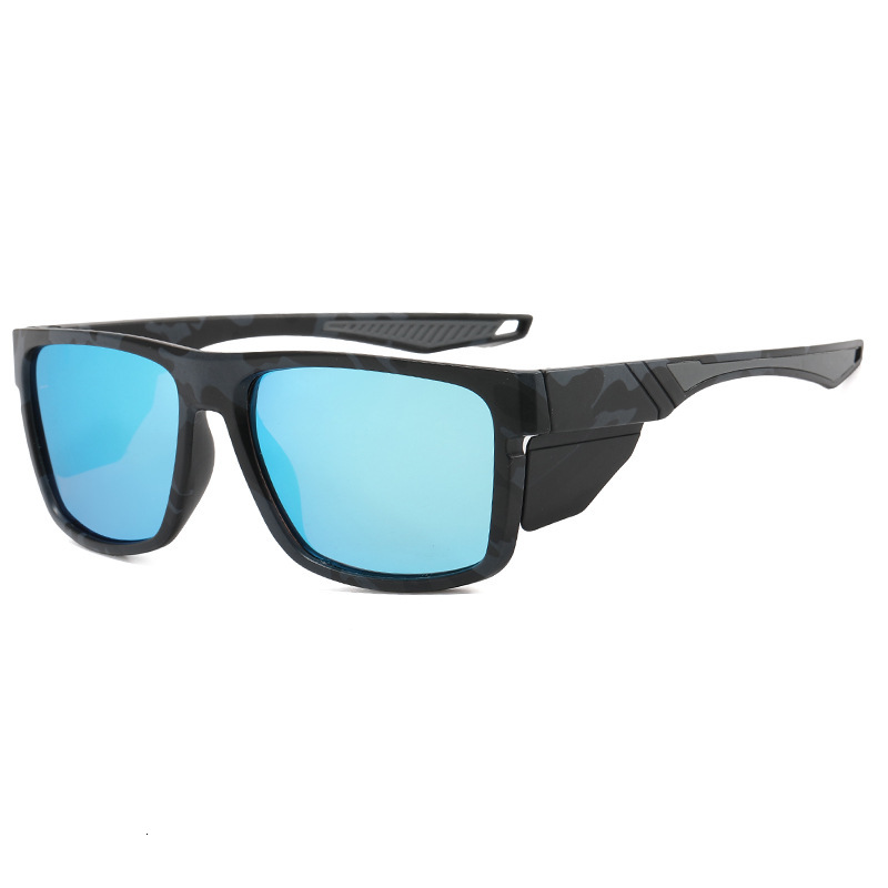 Y2K Windproof Polarized Sunglasses Secondary Injection Tactical Camouflage Outdoor UV Protection Fishing Retro Glasses