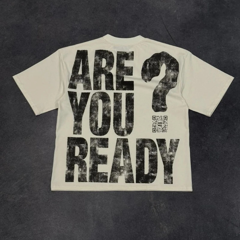 Alphabet Print Street T-shirt Harajuku Printed Short Sleeve Men and Women Hip Hop Fashion Round Neck Cotton Short Sleeve Y2K 260304