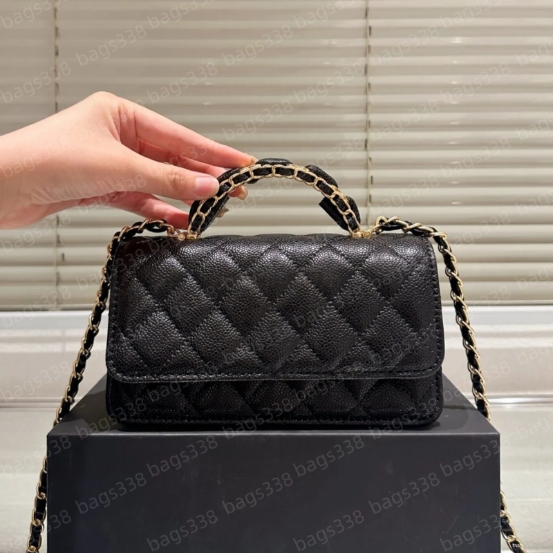Top designer crossbody bags ladies classic handle tote bag chain strap quality leather casual refined diamond lattice caviar flap shoulder women phone purse high