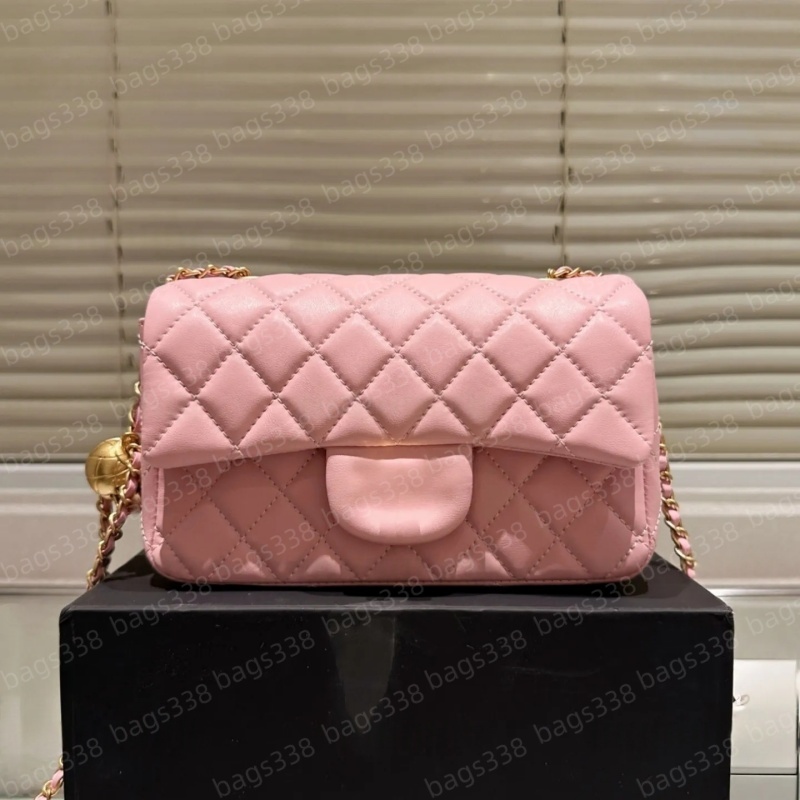 Top designer crossbody bag ladies small handle tote bags handbag chain strap leather quality casual refined diamond lattice caviar women flap shoulder Mini