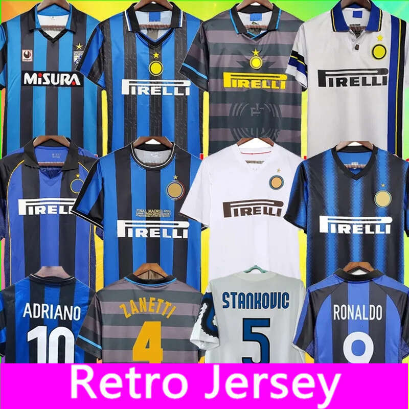 inter retro soccer jerseys 88 89 90 91 92 93 94 95 96 97 98 99 00 01 02 03 04 05 06 07 08 09 10 Ronaldo Figo ADRIANO Stankovic ZANETTI milans vintage football