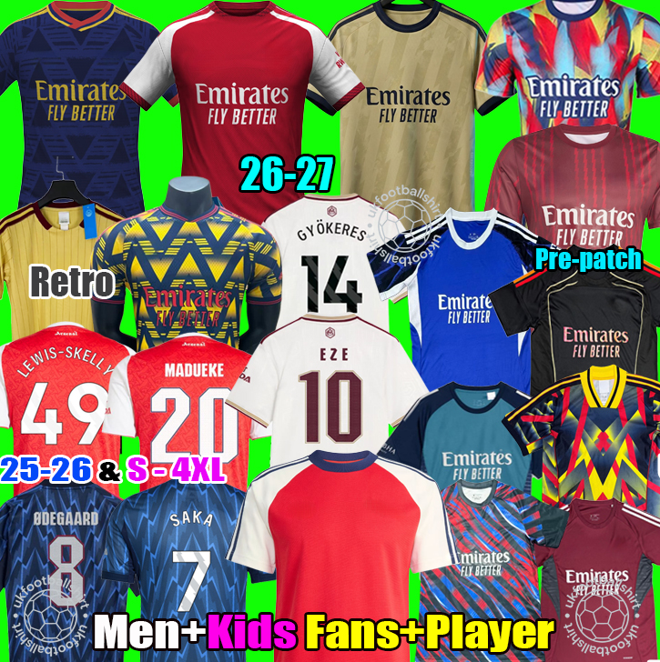 2025 EZE GYOKERES ZUBIMENDI NORGAARD MADUEKE LEWIS SKELLY RICE SAKA football shirt soccer jerseys arsenaalfootball kits 24 25 26 SALIBA G.JESUS ODEGAARD Men Kid tops