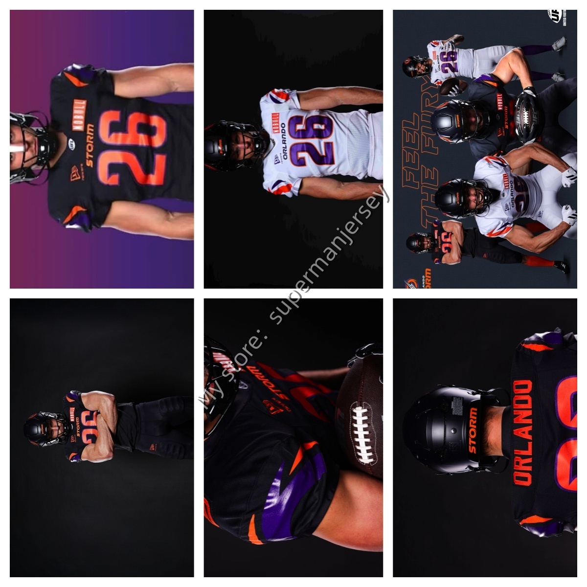 UFL Football Jerseys Orlando Storm Football Jerseys S-4XL