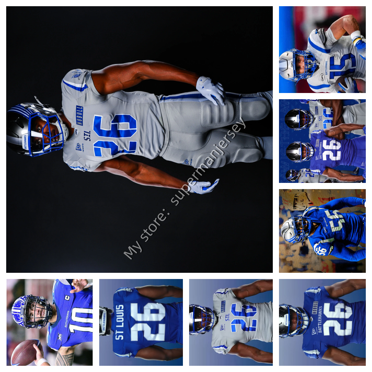 UFL Football Jerseys BattleHawks Jerseys Austin Proehl AJ McCarron Nick Tiano Eric Magwood Mike Panasiuk Warmack Kevin Atkins HAKEEM BUTLER new style S-4XL