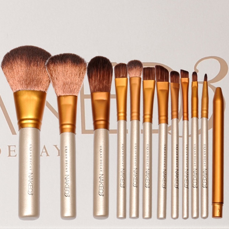 M MC Naked 3 kylie jenney Professional 12 PCS Brush Cosmetic Facial Tools Makeup Brushes Set Kit With Retail Box