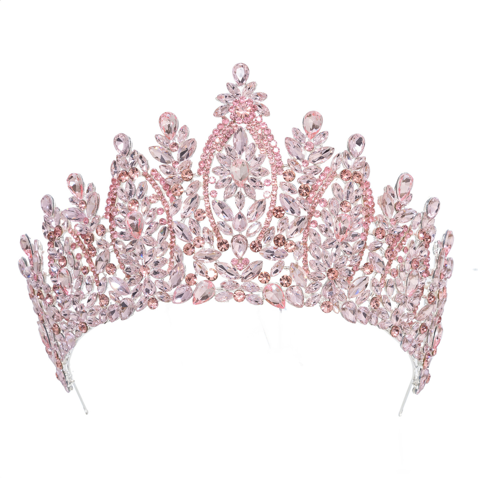 High Tiaras cubic zirconia wedding crown brides headwear princess Corona jewelry womens headwear gift 241114