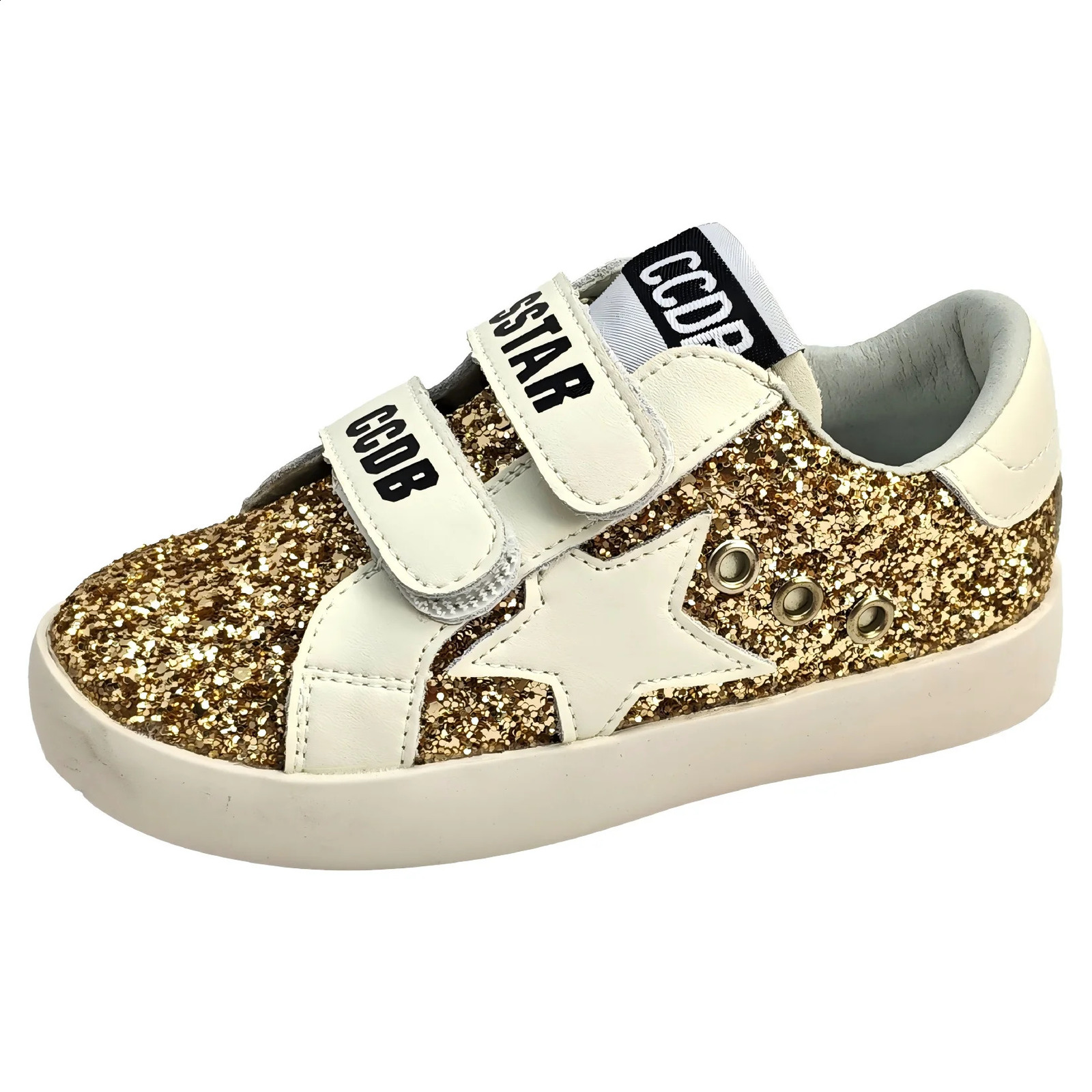 Autumn Childrens Boys Girls Genuine Leather Sequin Magic Sticker Dirty Sneakers Kid Toddler Casual Flats Single Shoes 260207