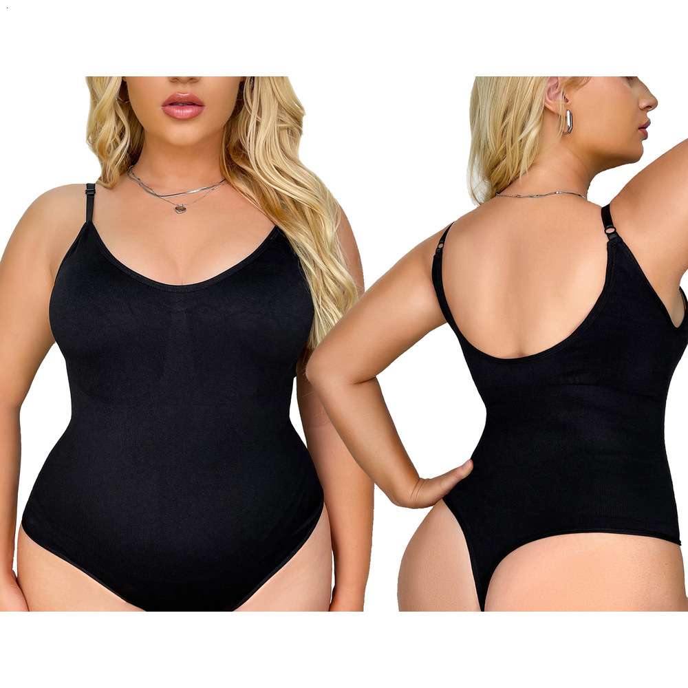 Thin European And American Plus-Size Seamless Shapewear Bodysuit With Butt-Lifting Effect, Women's Camisole Tummy Control One-Piece Garment - view 6
