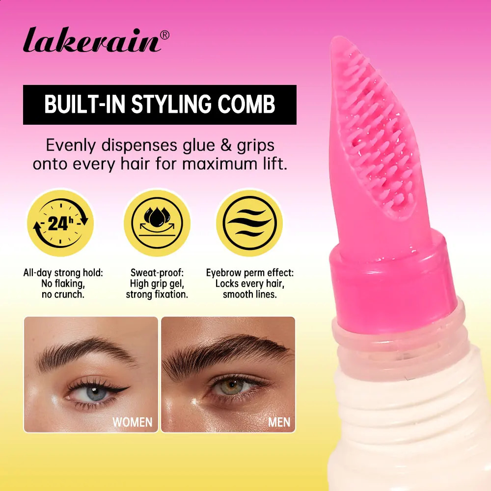 Super Lift Brow Glue Lamination Gel Crazy Lift Brow Long-lasting Strong Hold Built-In Styling Comb Clear Eyebrow Gel Cosmetics 260126