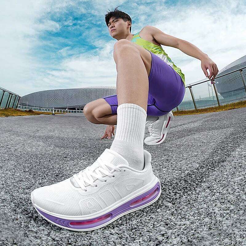 Men Running Shoes Speciality Air Cushion Marathon Sports Breathable Lightweight Women's Comfortable Athletic Nonskid Sneakers 26Y0212