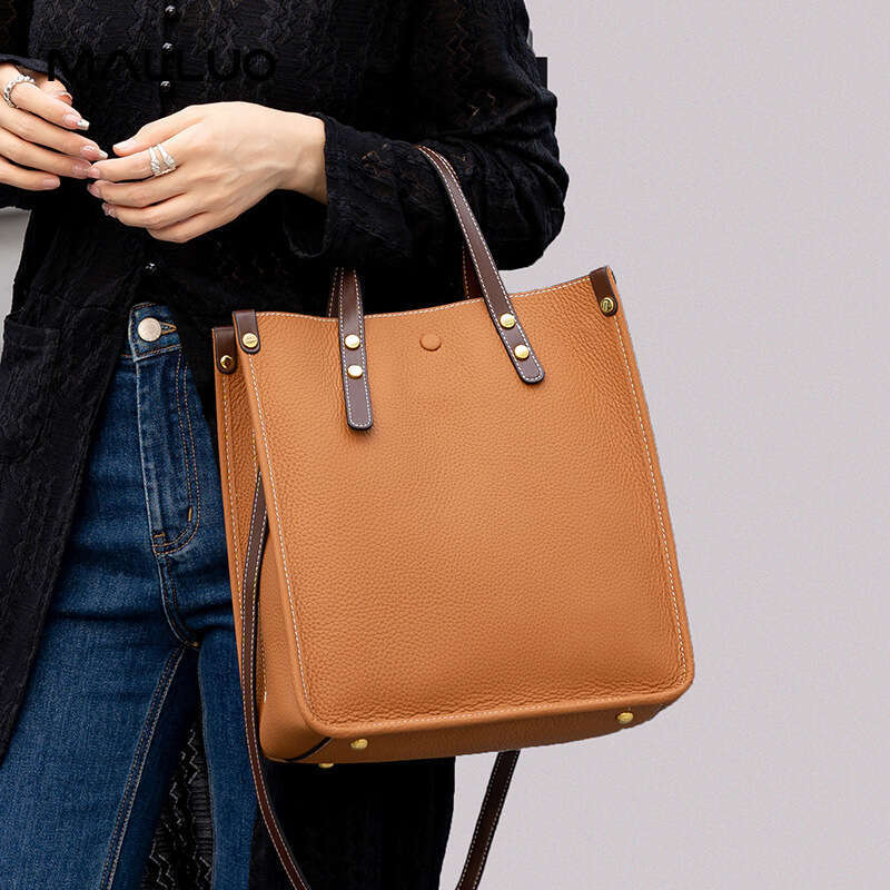 Luxury Shoulder Bags Totes Women S High End Commuter Tote New Genuine Leather Handbag Large Capacity Bag SENYY
