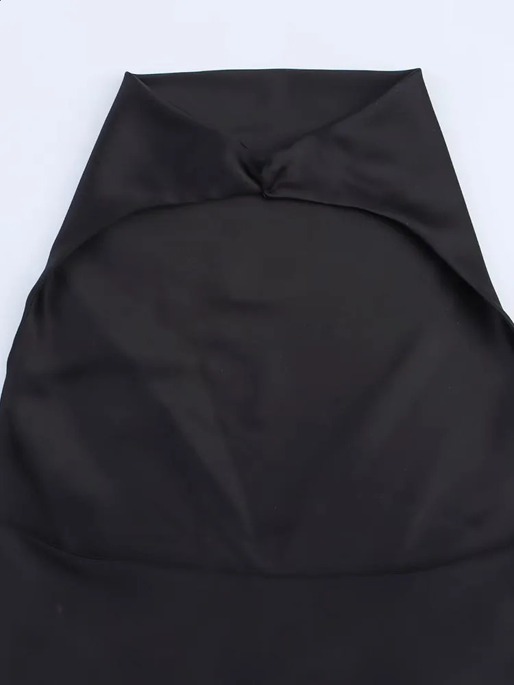 2025 Women Summer Halter Mini Dress Fashion Sexy Satin Backless Solid Female Elegant Street Party Dresses Clothing 260122