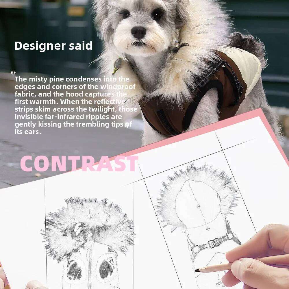 Famous brand Autumn and winter new clothes outdoor puppy hooded fleece cold proof jacket pet dog teddy bear vest pupakaIK