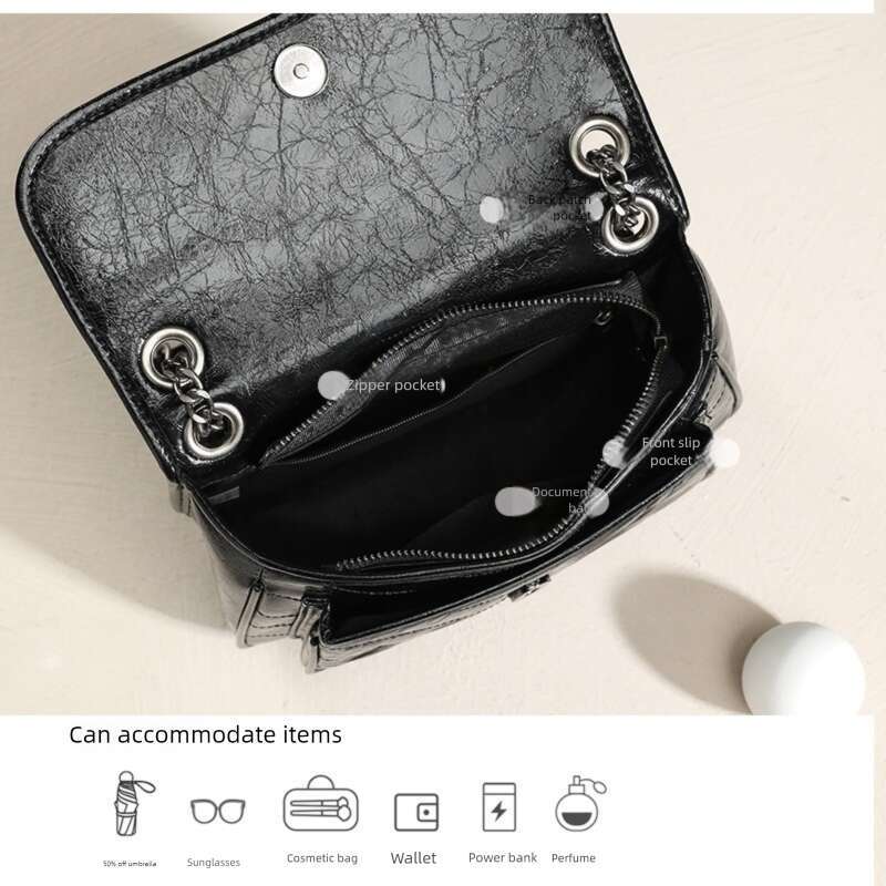 Luxury Shoulder Bags Totes New Niche High End Single Fashion Chain Burst Pattern Top Layer Cowhide Crossbody Bag For Women SENYY