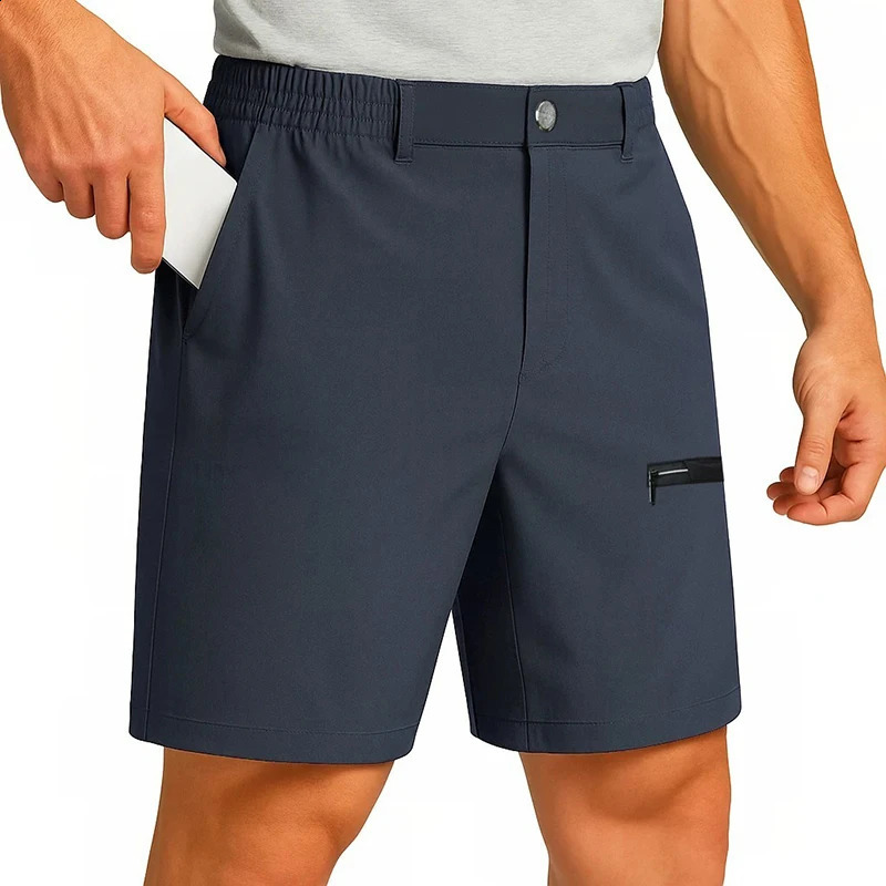 Dress Shorts Men Quick Dry Casual Bermuda Shorts Summer Ice Silk Cooling Business Zipper Fly Formal Shorts Men Work Wear Office 260122
