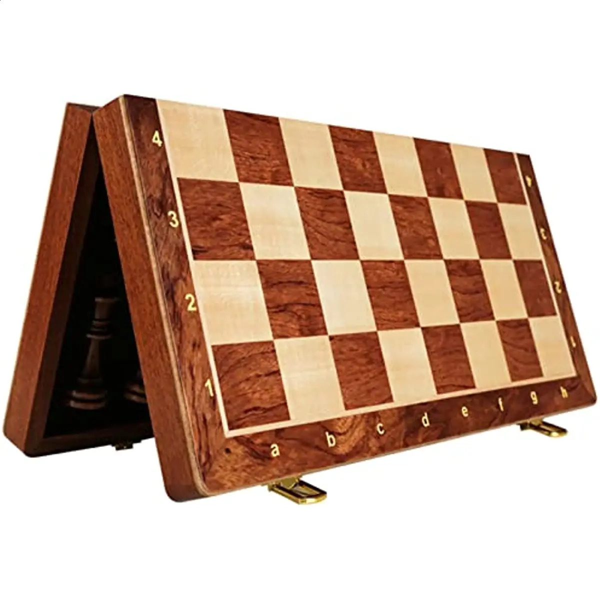 15 x Highend Folding Chess Set Top Grade Classic Handwork Solid Wood Pieces Walnut Chessboard Children Gift Board Game 260202