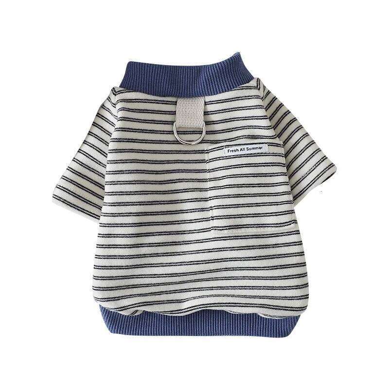 Famous brand Winter Warm Striped Dog Shirt Soft Fleece Lined Two Leg Sweater Small Dogs Cats Cozy Pullover Vest For Teddy Puppy pupakaIK
