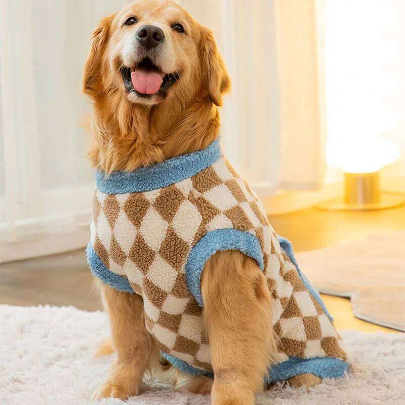 Famous brand for Large Fleece Hoodies Autumn Winter Pet Dog Pajamas Big Dogs Coat Golden Retriever Labrador Costumes pupakaIK