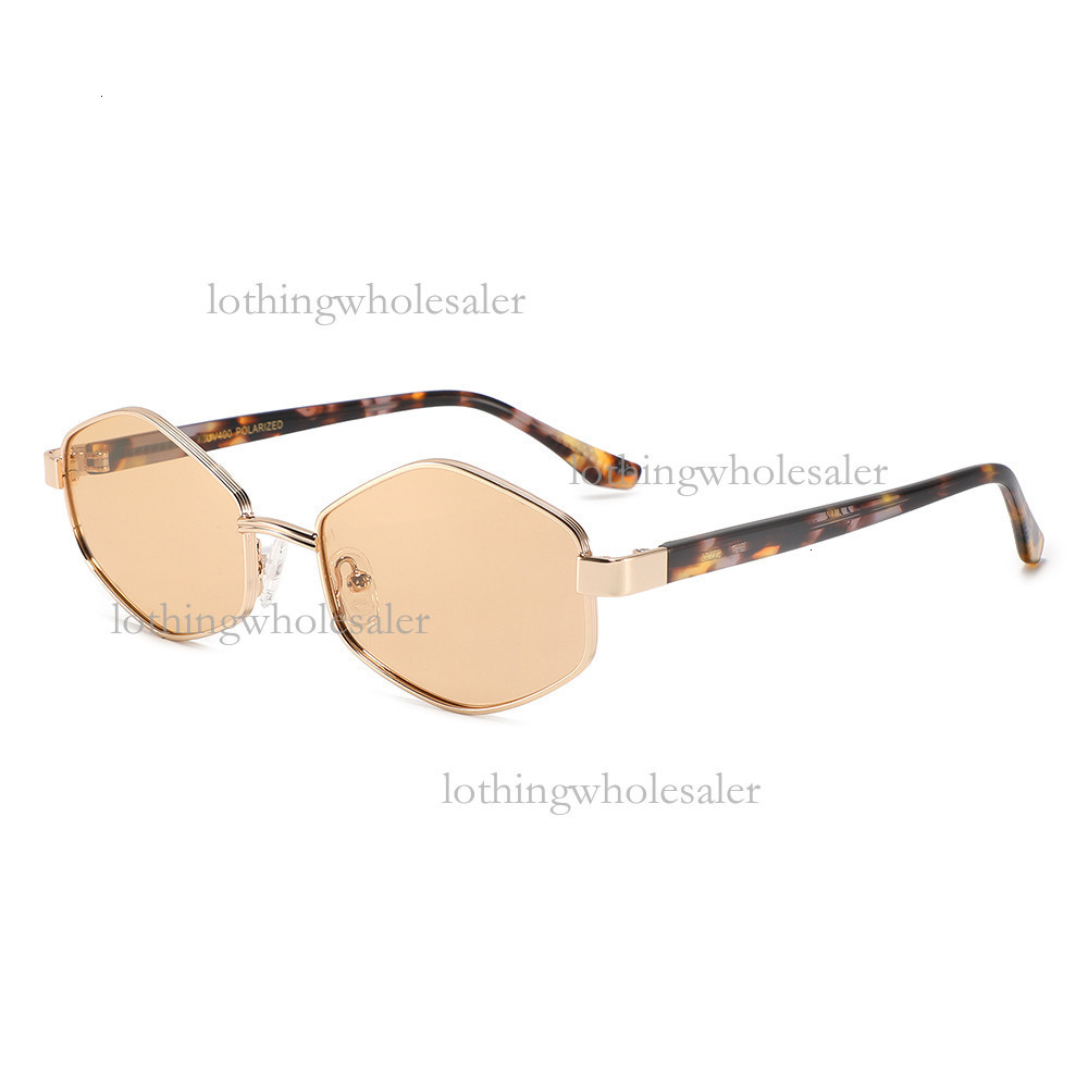 2026 Designer Glasses Luxury Board Diamond Metal Multi Sided Narrow Frame Sunglasses Fashion Anti UV Female Polarized Outdoor Glasses Wholesale