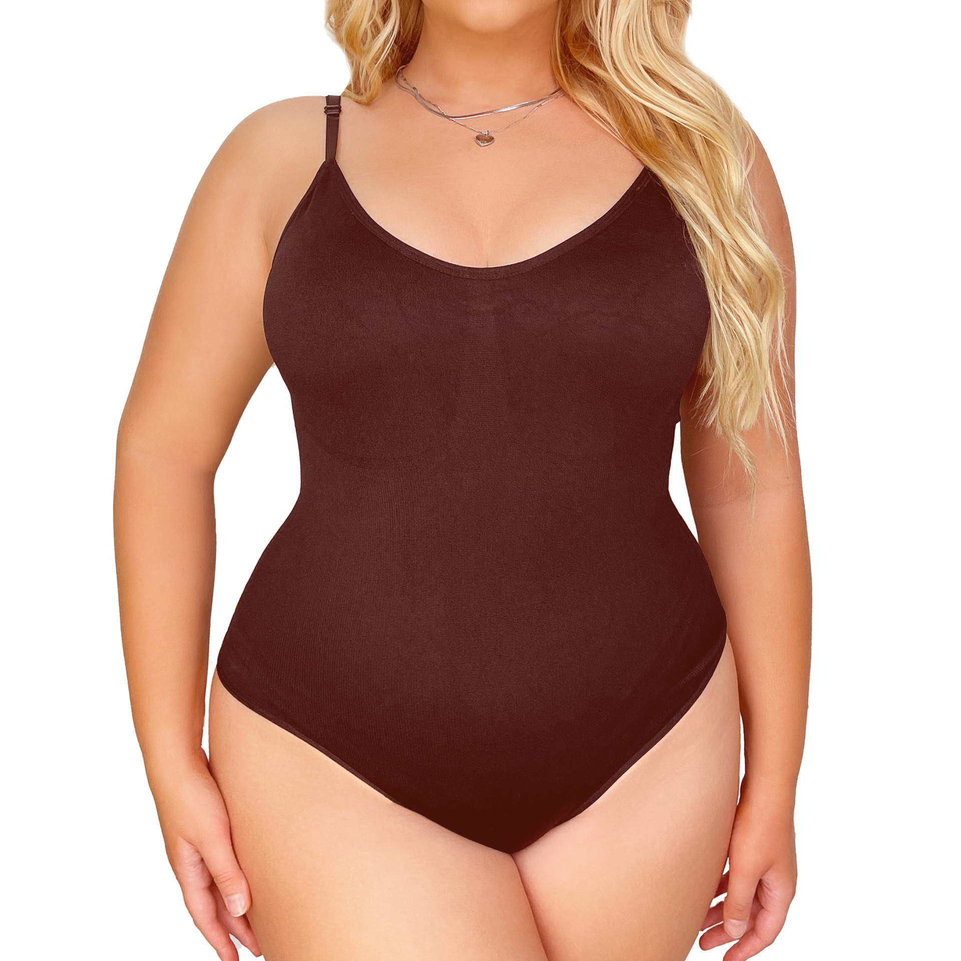 Thin European And American Plus-Size Seamless Shapewear Bodysuit With Butt-Lifting Effect, Women's Camisole Tummy Control One-Piece Garment - view 8