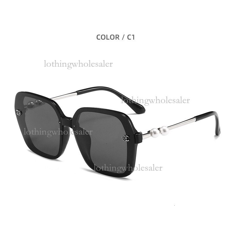 2026 Chanel Style Camellia Pearl Luxury Designer Sunglasses Fashion Luxury Polarized Women's Internet Celebrity Sunshade Outdoor Glasses Sports C