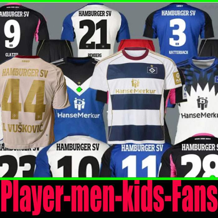 Special 2025 2026 Hamburg SV Football Jersey VAGNOMAN ONANA Retro 83 84 Away Jersey LEIBOLD REIS DUDZIAK 25 26 HSV Mens Childrens kit